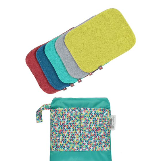 Close Pop-in Reusable Bamboo WipesBrights