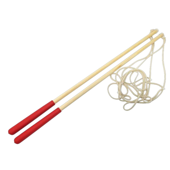 Dr Zigs Multi-Loop Bubble Wand with red handles and multi-loop bubble rope on a white background