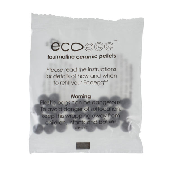 Picture of the Ecoegg Tourmaline Ceramic Pellets in packaging.