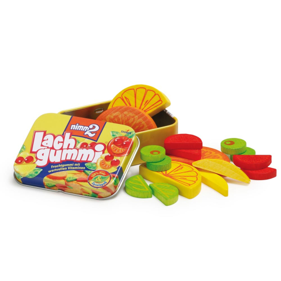 Erzi Lachgummi Jelly Sweets In A Tin Wooden Play Food 