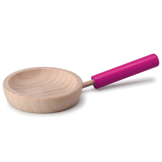 Erzi Wooden Toy Frying Pan on a plain background