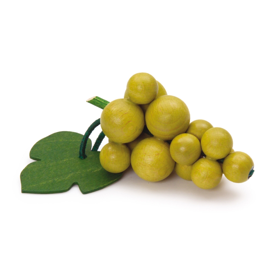 Erzi Bunch Of Green Grapes Wooden Play Food fruit on a plain background