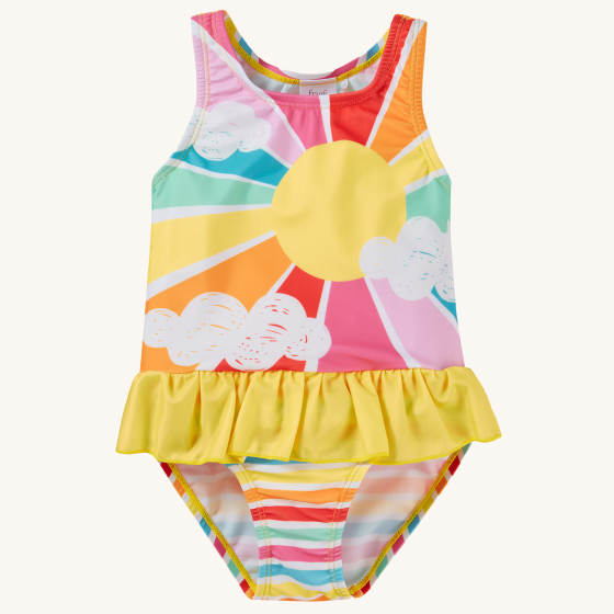Frugi Little Coral Swimsuit - Sunshine