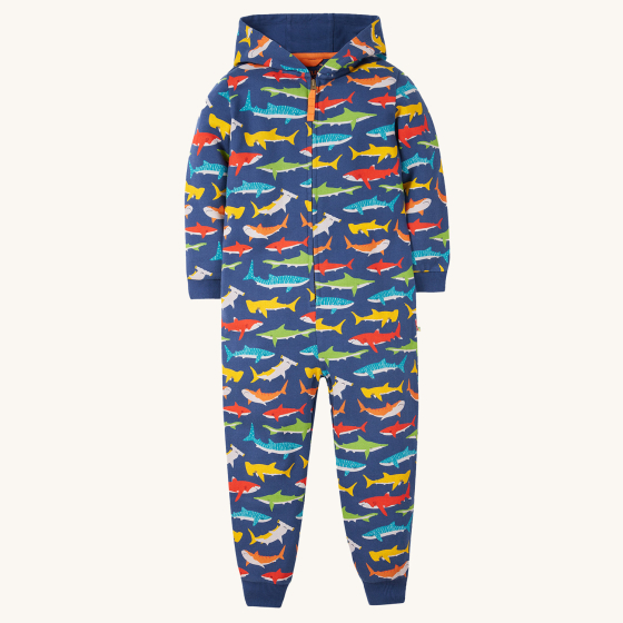 Frugi Switch Big Snuggle Suit - Shiver of Sharks