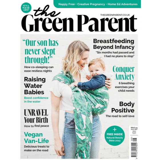 The Green Parent August/September Magazine, cover and contents