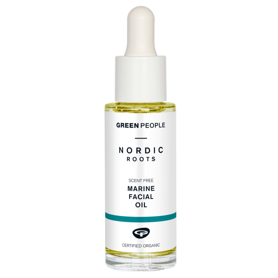 Green People Nordic Roots Marine Facial Oil pictured on a plain background