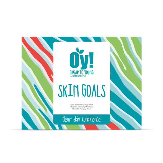 OY! Skin Goals Gift set, contents pictured in the box pictured on a plain background 