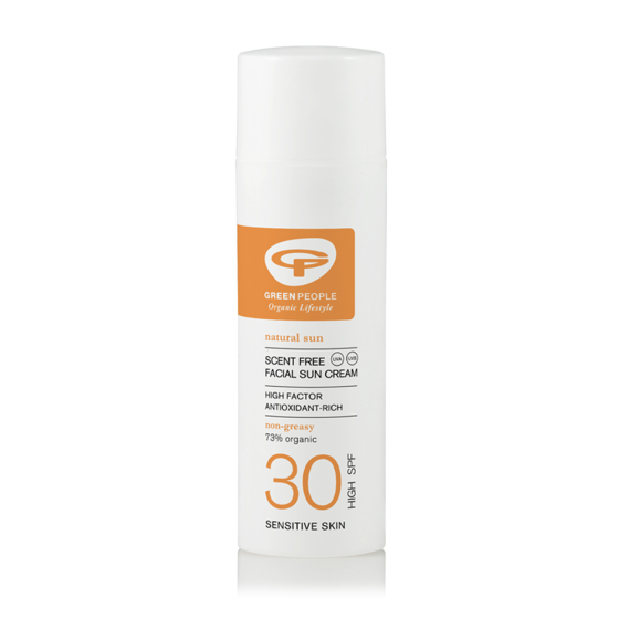 Green People Facial Mineral Sun Cream SPF30 50ml on a white background
