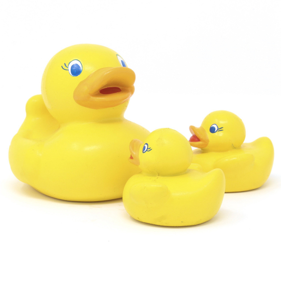 Green Rubber Toys eco-friendly biodegradable rubber duck toys on a white background