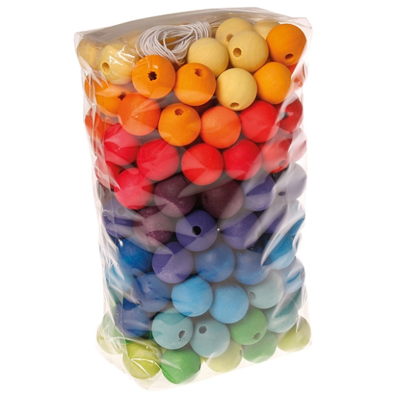 Grimm's 180 Coloured Beads 20mm