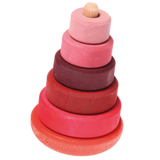 Grimm's Pink Wobble Stacking Tower