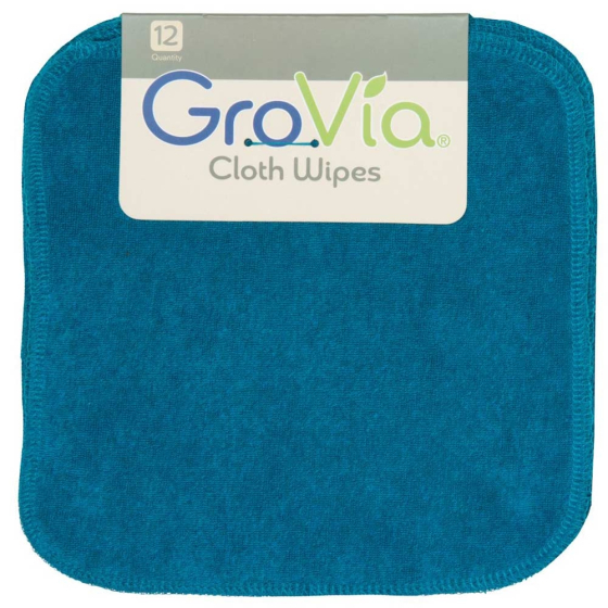 12 GroVia Cloth Wipes - Abalone