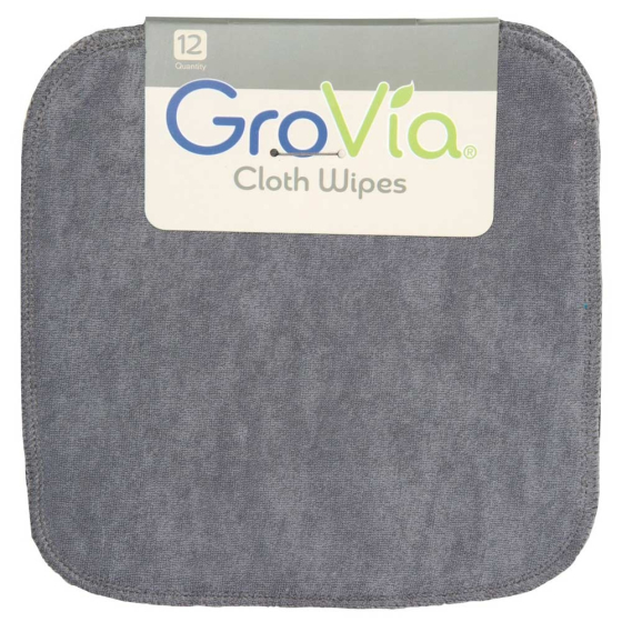 12 GroVia Cloth Wipes - Cloud