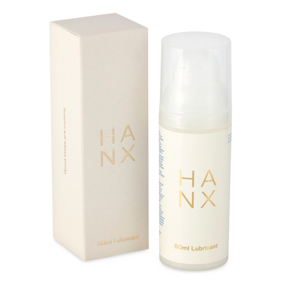 Hanx 50ml water-based lubricant on a white background