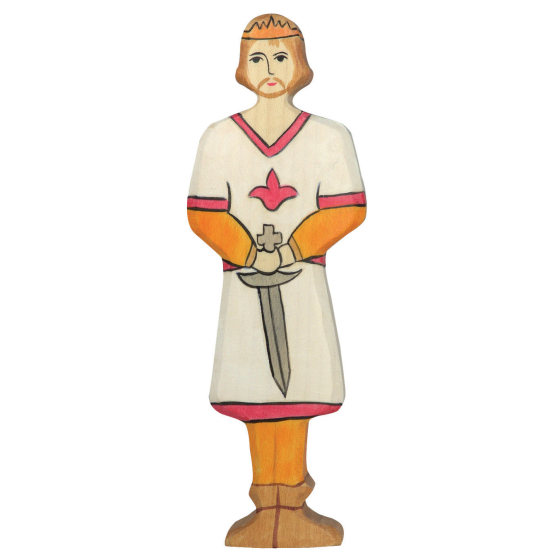 Holztiger prince wooden figure pictured on a plain background