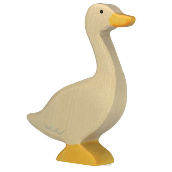 Holztiger standing goose pictured on a plain background