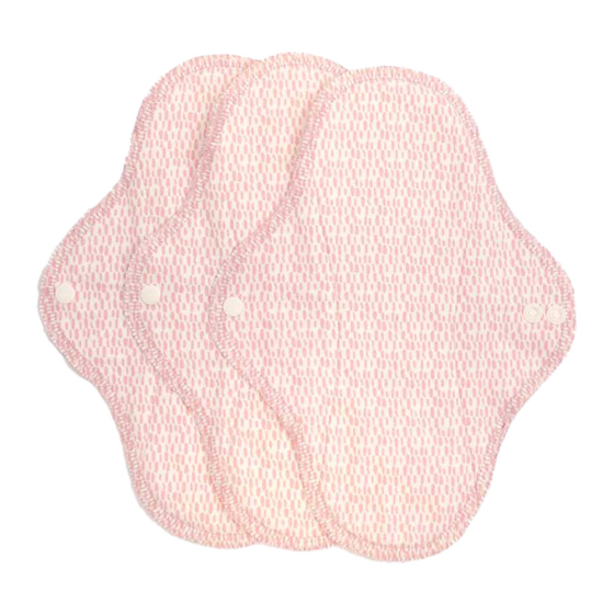 3 pack of Imse Vimse classic reusable period pads in the blossom spots colour on a white background