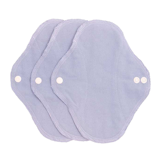 3 pack of imse vimse reusable panty liner period pants in the denim solid colour on a white background