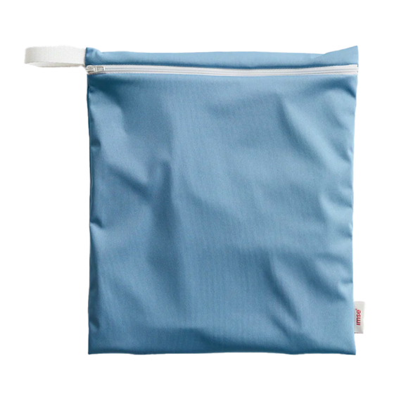 Imse Vimse medium period pad wash bag in the blue colour on a white background