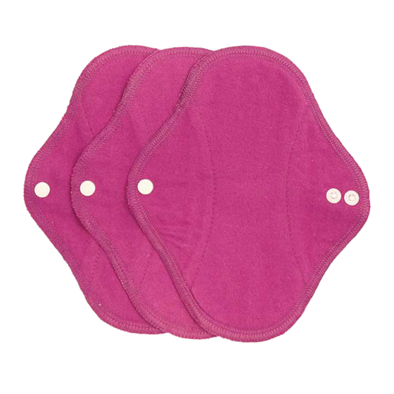 3 pack of imse vimse reusable panty liner period pants in the sangria solid colour on a white background