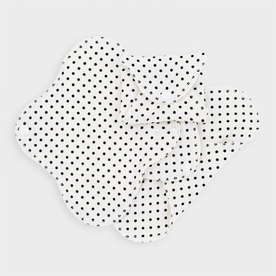 Imse Active Cotton Panty Liners 3 Pack - Black Dots