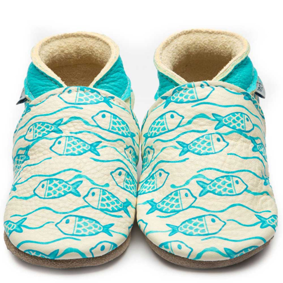 Inch Blue Little Fish Shoes