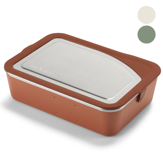 large food box in rust red colour and other available colours at the side
