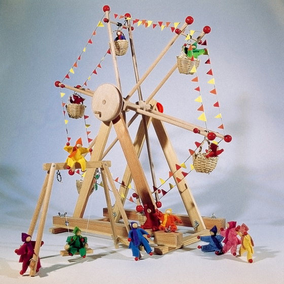 Kraul Ferris Wheel with Passenger Dolls in Ferris baskets