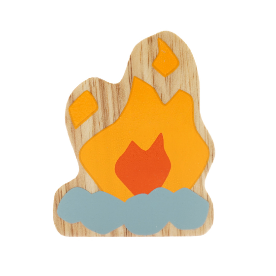 Babipur Lanka Kade campfire eco-friendly wooden toy on a white background