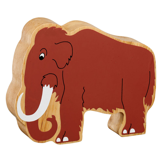Lanka Kade handmade wooden brown mammoth toy figure on a white background