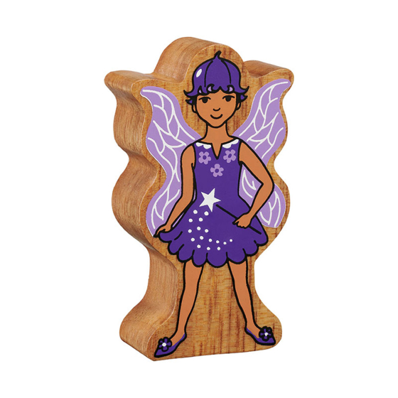 Lanka kade handmade purple bluebell fairy toy on a white background