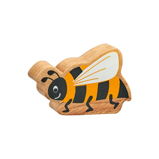 Lanka Kade wooden toy bumblebee figure on a white background