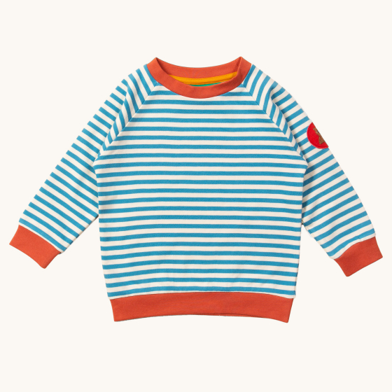 LGR Blue Stripes Marl Raglan Sweatshirt