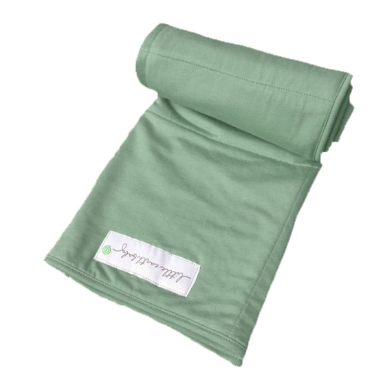 Pure Earth Collection Family Size Bamboo Baby Blanket - Emerald Green