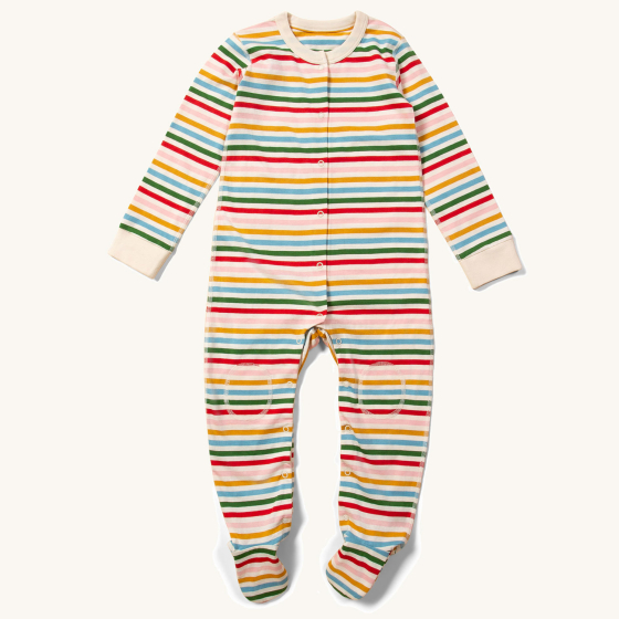 LGR Adaptive Rainbow Striped Sleepsuit
