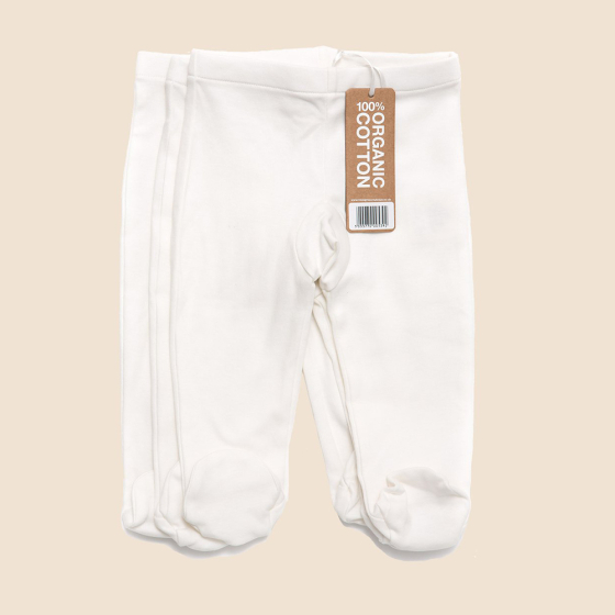 LGR organic cotton natural footed trousers