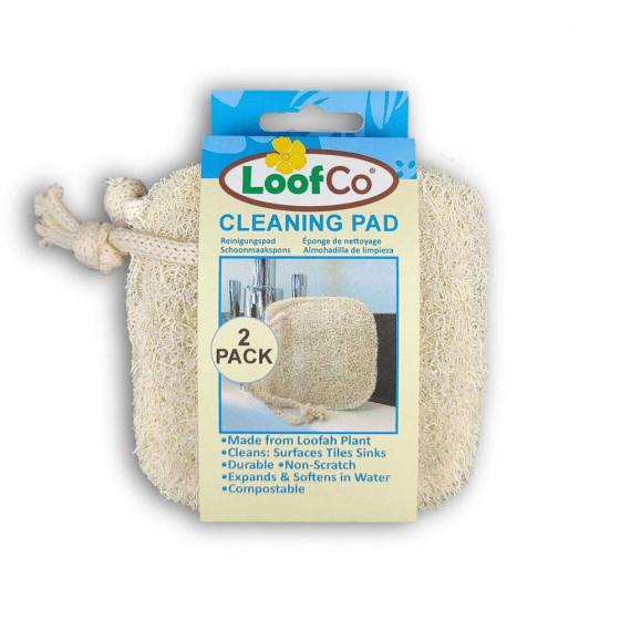 LoofCo Loofah Cleaning Pad - 2 Pack pictured on a plain white background