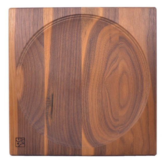 Mader Large Walnut 25cm Spinning Plate 
