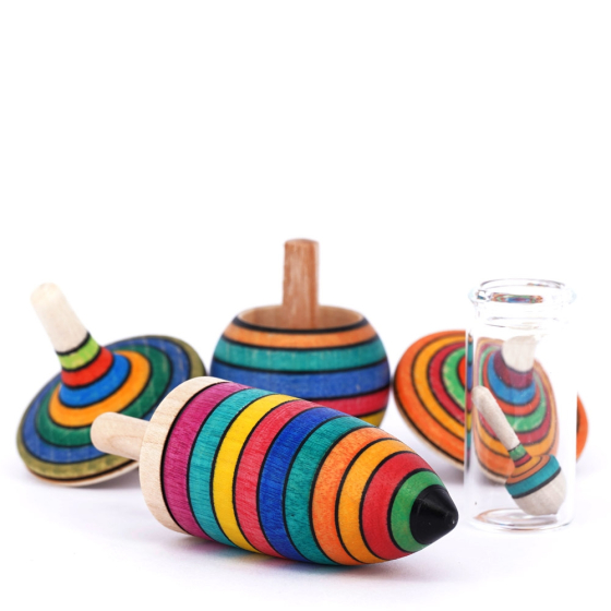 Mader Striped Spinning Top Learning Set