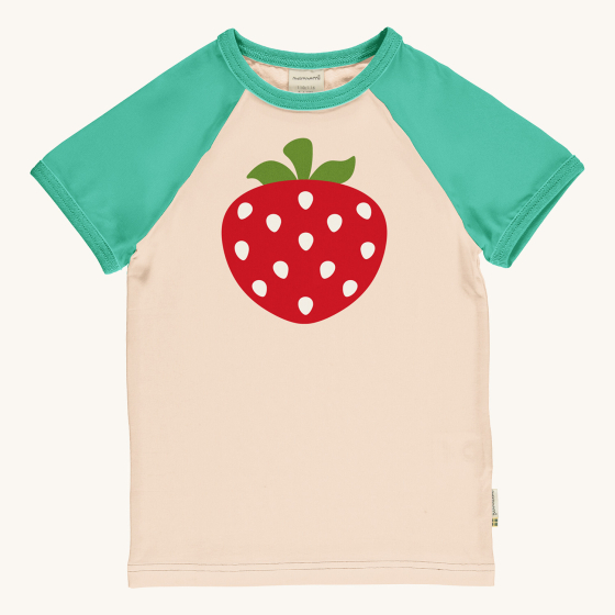 Maxomorra Strawberry Raglan Short Sleeve Top