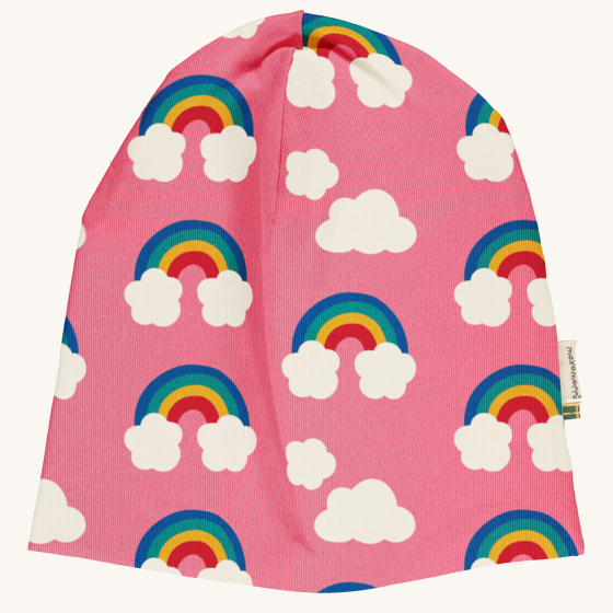 Maxomorra Rainbow Sweat Hat on a plain background.