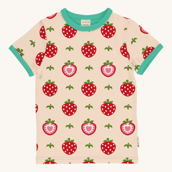 Maxomorra Strawberry Short Sleeve Top
