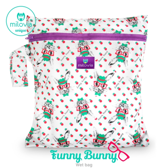 Milovia Nappy Wet Bags-Funny bunny