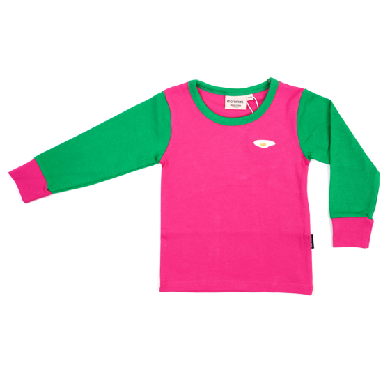 Moromini Pink Green LS Upcycled Shirt