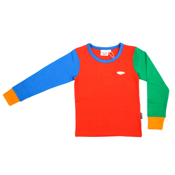 Moromini Red Green Blue LS Upcycled Shirt