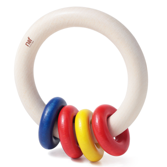 Naef Ringli Ring wooden baby toy on a white background