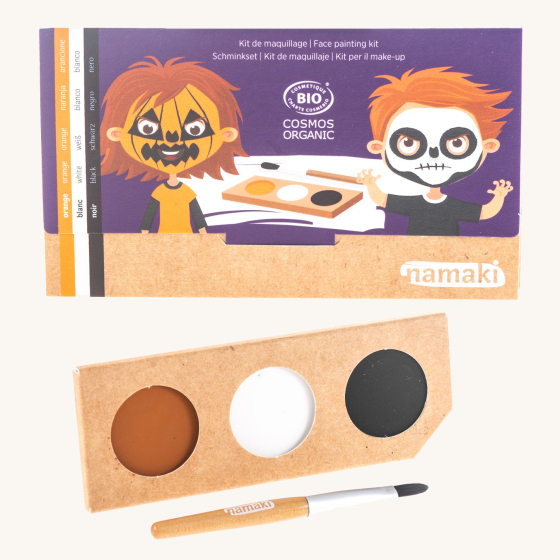Namaki Natural Face Paint Kit - 3 Colours - Pumpkin & Skeleton