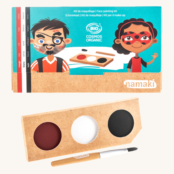 Namaki Natural Face Paint Kit - 3 Colours - Pirate & Ladybird