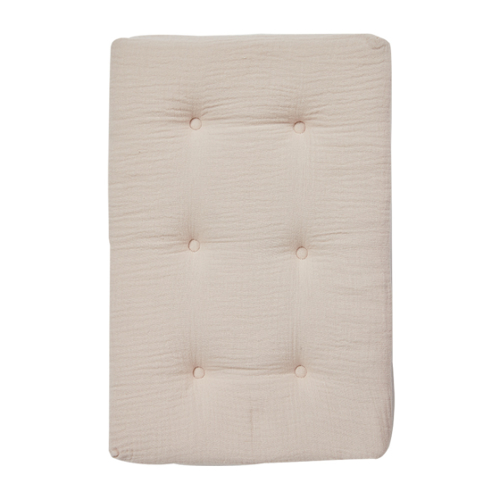 Olli Ella dinkum doll strolley mattress in the oat colour on a white background