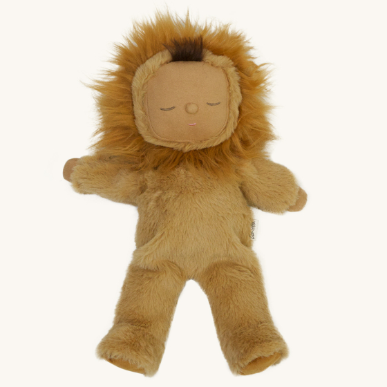 Olli Ella Lion Pip Cozy Dinkum Doll pictured on a plain white background